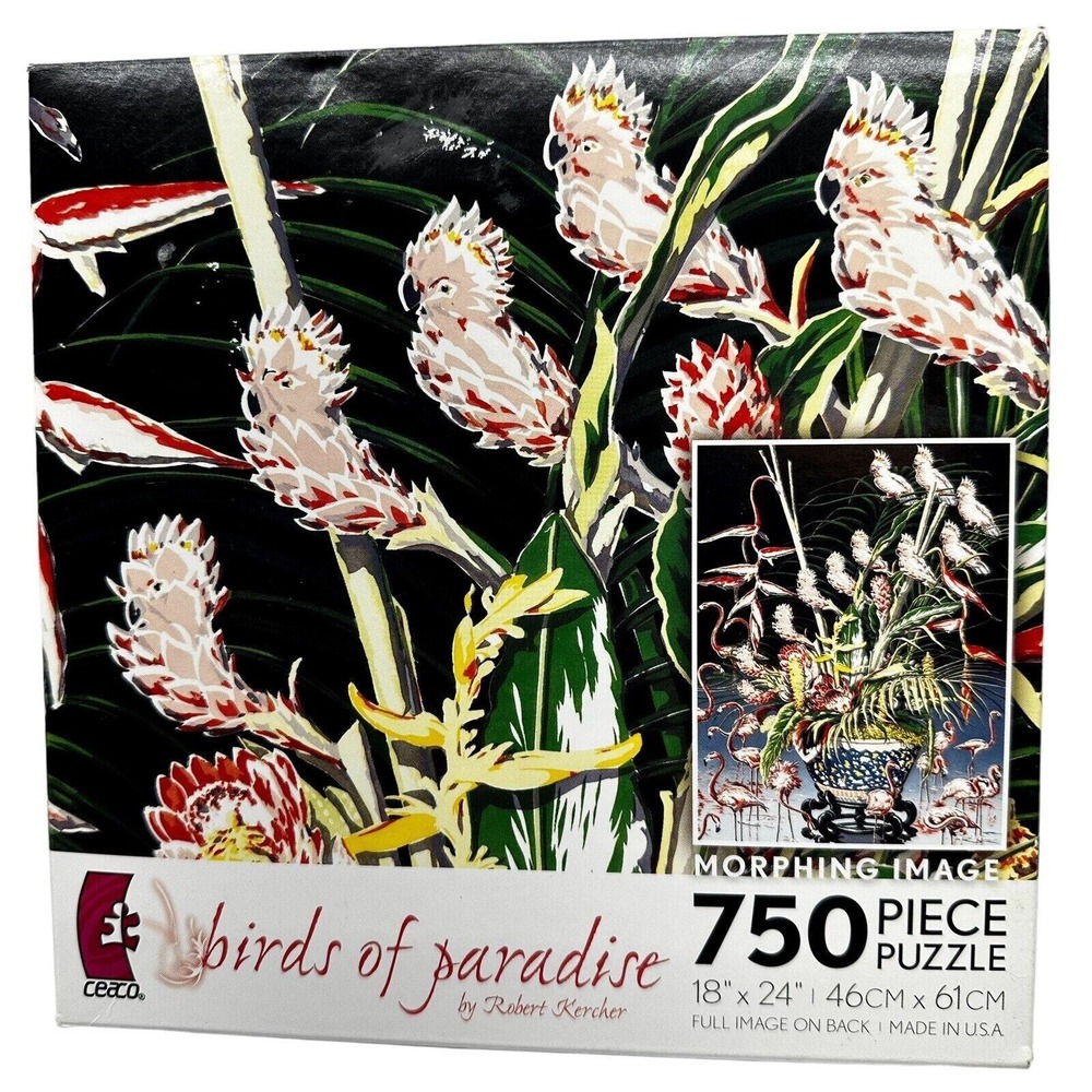 Ceaco 750 Piece Jigsaw‎ Puzzle Birds of Paradise Robert Kercher 18 x 24"